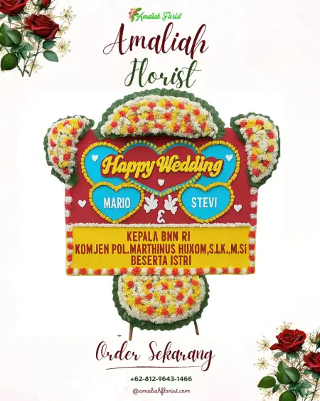 Papan Bunga Pernikahan Tladan
